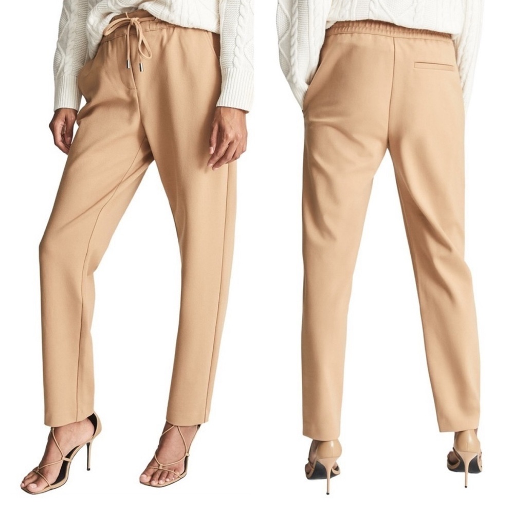 Reiss Eve Women's Pull On Camel Brown Formal Jogger Pants Size 4
